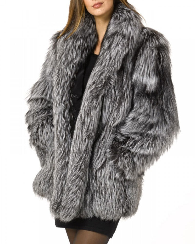 Manteau Luxe en Fausse Fourrure