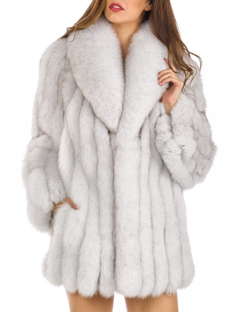 Manteau Luxe en Fausse Fourrure