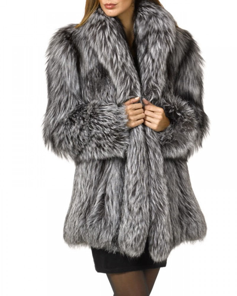 Manteau Luxe en Fausse Fourrure