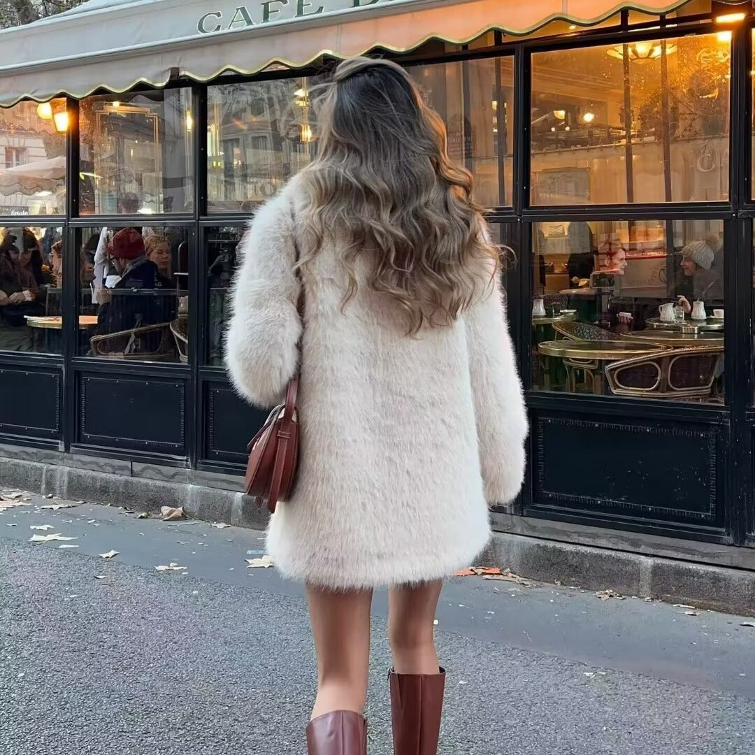 Manteau en Fausse Fourrure Chic