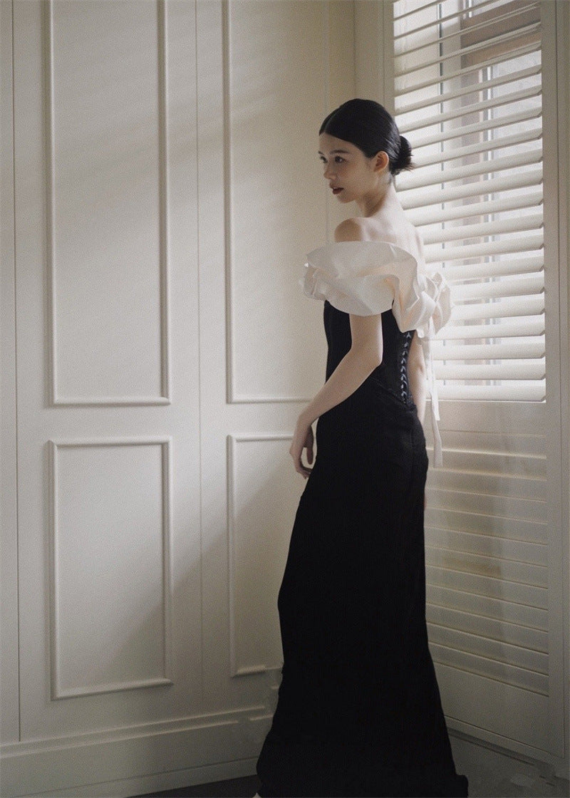 Violetta Robe longue épaules dénudées