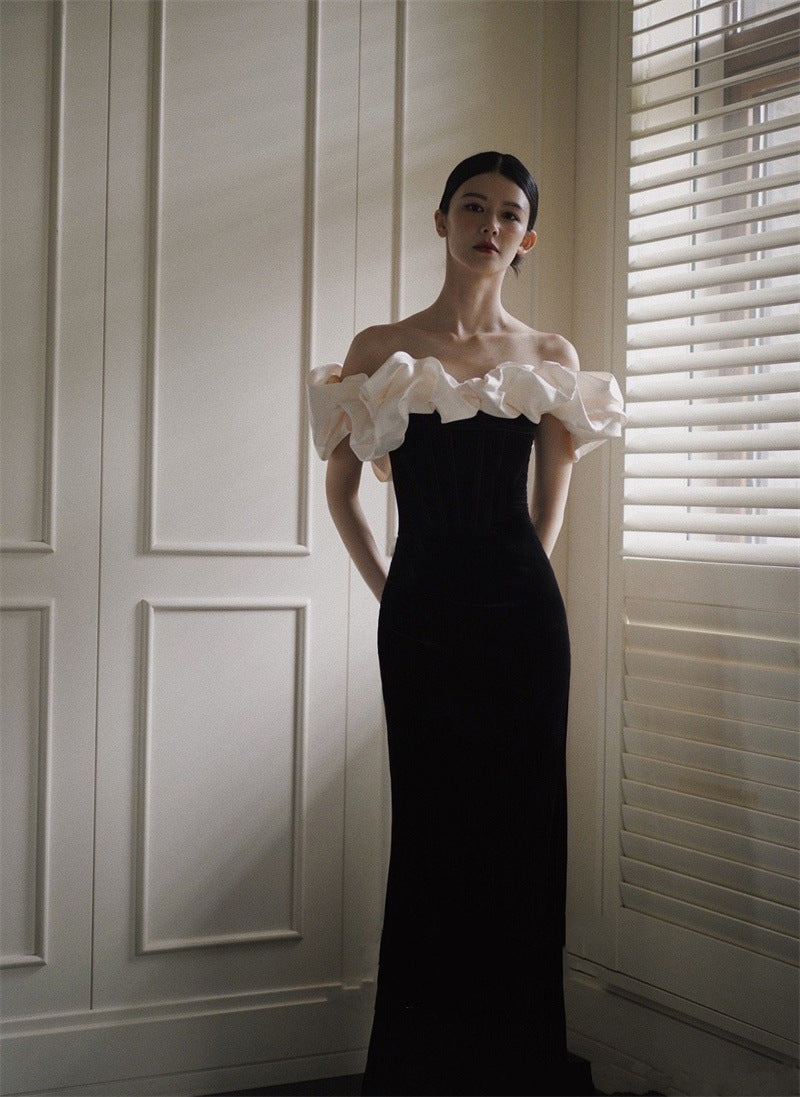 Violetta Robe longue épaules dénudées