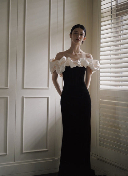 Violetta Robe longue épaules dénudées