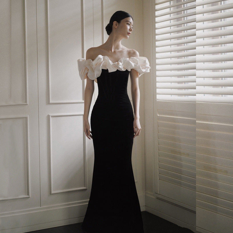 Violetta Robe longue épaules dénudées