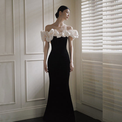 Violetta Robe longue épaules dénudées